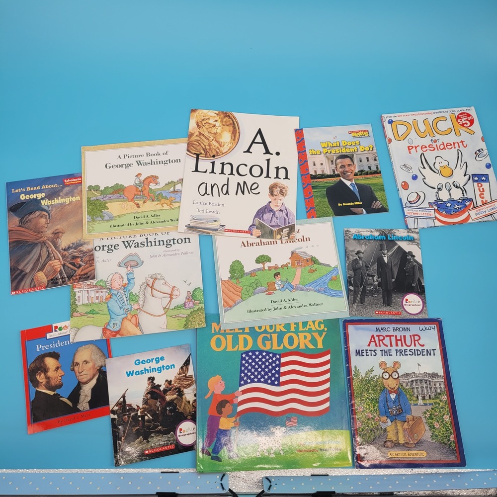 Presidents Day Childrens Books Lot History Educational teacher homeschool theme